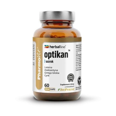 KAPSUŁKI NA WZROK (OPTIKAN) BEZGLUTENOWE 60 szt. - PHARMOVIT (HERBALLINE) KAPSUŁKI NA WZROK (OPTIKAN) BEZGLUTENOWE 60 szt. - PHARMOVIT (HERBALLINE)