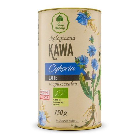 KAWA ROZPUSZCZALNA Z KORZENIA CYKORII LATTE BIO 150 g - DARY NATURY KAWA ROZPUSZCZALNA Z KORZENIA CYKORII LATTE BIO 150 g - DARY NATURY
