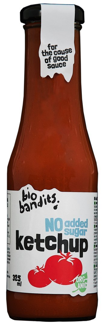 KETCHUP BEZ DODATKU CUKRÓW BIO 325 ml - BIO BANDITS KETCHUP BEZ DODATKU CUKRÓW BIO 325 ml - BIO BANDITS