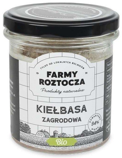 KIEŁBASA ZAGRODOWA BIO 250 g (SŁOIK) - FARMY ROZTOCZA KIEŁBASA ZAGRODOWA BIO 250 g (SŁOIK) - FARMY ROZTOCZA