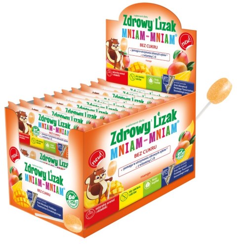 LIZAK O SMAKU MANGO Z WITAMINĄ D I C BEZGLUTENOWY 6 g - MNIAM MNIAM STARPHARMA LIZAK O SMAKU MANGO Z WITAMINĄ D I C BEZGLUTENOWY 6 g - MNIAM MNIAM STARPHARMA