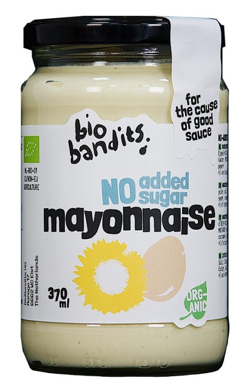 MAJONEZ JAJECZNY NIE ZAWIERA CUKRÓW BIO 370 ml - BIO BANDITS MAJONEZ JAJECZNY NIE ZAWIERA CUKRÓW BIO 370 ml - BIO BANDITS
