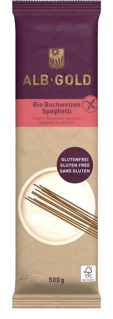 MAKARON (GRYCZANY) SPAGHETTI BEZGLUTENOWY BIO 500 g - ALB GOLD (ALB NATUR) MAKARON (GRYCZANY) SPAGHETTI BEZGLUTENOWY BIO 500 g - ALB GOLD (ALB NATUR)