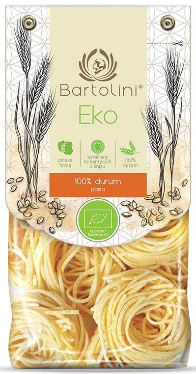 MAKARON (SEMOLINOWY) GNIAZDA SPAGHETTI A'LA CHITARRA BIO 250 g - BARTOLINI MAKARON (SEMOLINOWY) GNIAZDA SPAGHETTI A'LA CHITARRA BIO 250 g - BARTOLINI