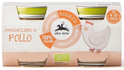 MIĘSO KURCZAKA BEZGLUTENOWE OD 4 MIESIĄCA BIO (2 x 80 g) 160 g - ALCE NERO MIĘSO KURCZAKA BEZGLUTENOWE OD 4 MIESIĄCA BIO (2 x 80 g) 160 g - ALCE NERO