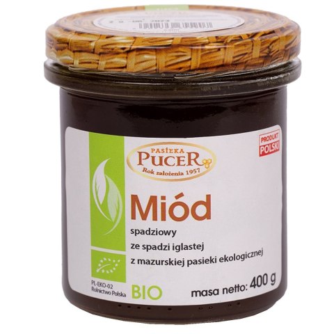 MIÓD SPADZIOWY ZE SPADZI IGLASTEJ BIO 400 g - PASIEKA PUCER MIÓD SPADZIOWY ZE SPADZI IGLASTEJ BIO 400 g - PASIEKA PUCER