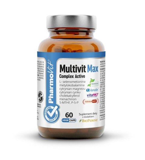 MULTIWITAMINY BEZGLUTENOWE 60 KAPSUŁEK - PHARMOVIT (CLEAN LABEL) MULTIWITAMINY BEZGLUTENOWE 60 KAPSUŁEK - PHARMOVIT (CLEAN LABEL)
