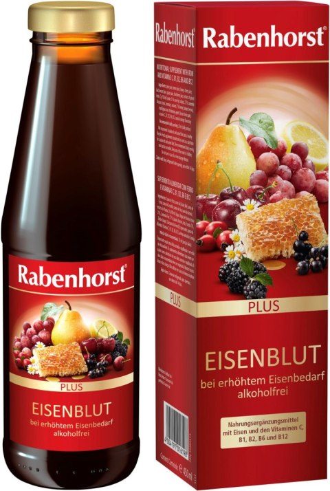 NAPÓJ OWOCOWO - ZIOŁOWY Z ŻELAZEM I WITAMINAMI C, B1, B2, B6, B12 450 ml - RABENHORST NAPÓJ OWOCOWO - ZIOŁOWY Z ŻELAZEM I WITAMINAMI C, B1, B2, B6, B12 450 ml - RABENHORST