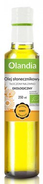 OLEJ SŁONECZNIKOWY TŁOCZONY NA ZIMNO BIO 250 ml - OLANDIA OLEJ SŁONECZNIKOWY TŁOCZONY NA ZIMNO BIO 250 ml - OLANDIA