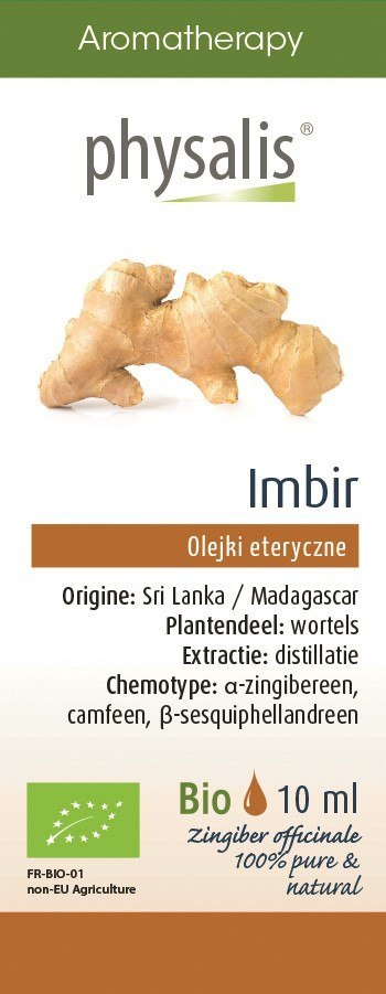 OLEJEK ETERYCZNY IMBIR BIO 10 ml - PHYSALIS OLEJEK ETERYCZNY IMBIR BIO 10 ml - PHYSALIS
