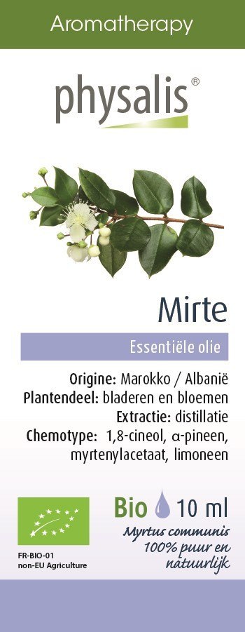OLEJEK ETERYCZNY MIRT ZWYCZAJNY BIO 10 ml - PHYSALIS OLEJEK ETERYCZNY MIRT ZWYCZAJNY BIO 10 ml - PHYSALIS