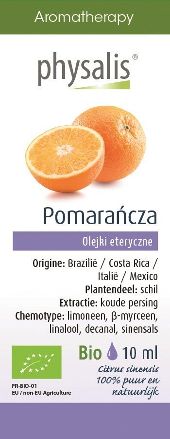 OLEJEK ETERYCZNY POMARAŃCZA BIO 10 ml - PHYSALIS OLEJEK ETERYCZNY POMARAŃCZA BIO 10 ml - PHYSALIS