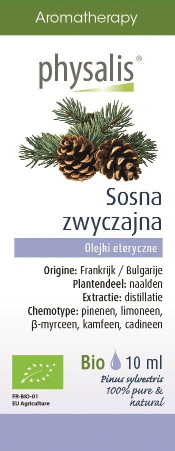 OLEJEK ETERYCZNY SOSNA ZWYCZAJNA BIO 10 ml - PHYSALIS OLEJEK ETERYCZNY SOSNA ZWYCZAJNA BIO 10 ml - PHYSALIS