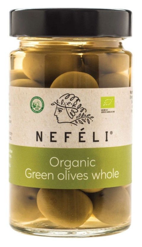 OLIWKI ZIELONE Z PESTKĄ W ZALEWIE BIO 300 g (165 g) - NEFELI OLIWKI ZIELONE Z PESTKĄ W ZALEWIE BIO 300 g (165 g) - NEFELI