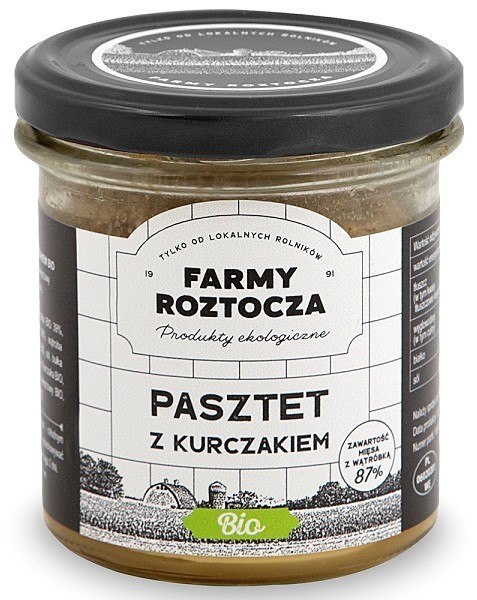 PASZTET DROBIOWO - WIEPRZOWY BIO 180 g (SŁOIK) - FARMY ROZTOCZA PASZTET DROBIOWO - WIEPRZOWY BIO 180 g (SŁOIK) - FARMY ROZTOCZA