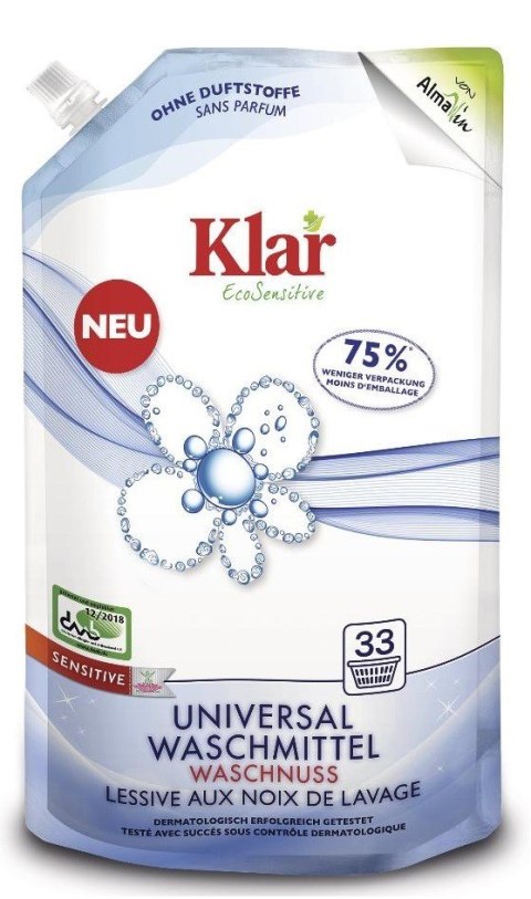 PŁYN DO PRANIA Z ORZECHÓW MYDLANYCH UNIWERSALNY ECO 1,5 L (33 PRANIA) - KLAR PŁYN DO PRANIA Z ORZECHÓW MYDLANYCH UNIWERSALNY ECO 1,5 L (33 PRANIA) - KLAR