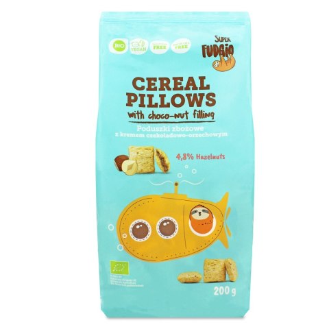 PODUSZKI ZBOŻOWE Z KREMEM CZEKOLADOWO - ORZECHOWYM BEZGLUTENOWE BIO 200 g - ME GUSTO (SUPER FUDGIO) PODUSZKI ZBOŻOWE Z KREMEM CZEKOLADOWO - ORZECHOWYM BEZGLUTENOWE BIO 200 g - ME GUSTO (SUPER FUDGIO)