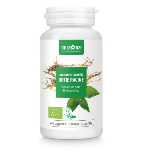POKRZYWA KORZEŃ BIO (210 mg) 120 KAPSUŁEK - PURASANA POKRZYWA KORZEŃ BIO (210 mg) 120 KAPSUŁEK - PURASANA