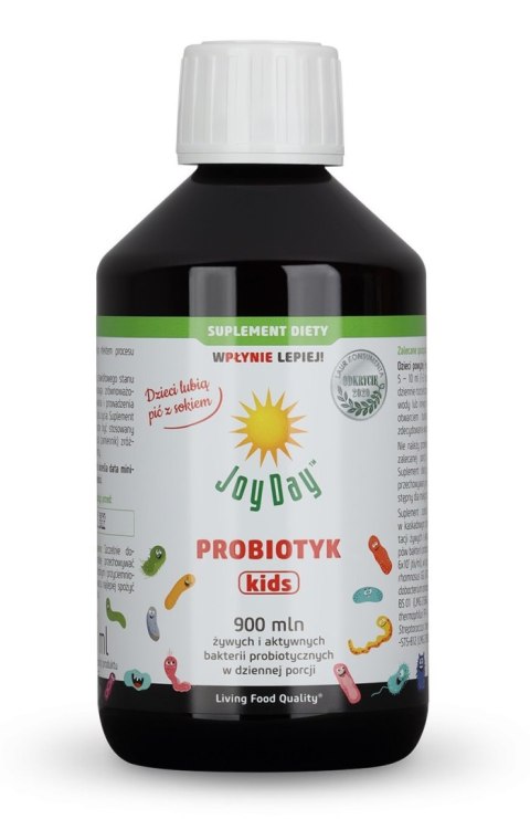 PROBIOTYK DLA DZIECI OD 3 ROKU ŻYCIA BEZGLUTENOWY BIO 300 ml - JOY DAY PROBIOTYK DLA DZIECI OD 3 ROKU ŻYCIA BEZGLUTENOWY BIO 300 ml - JOY DAY
