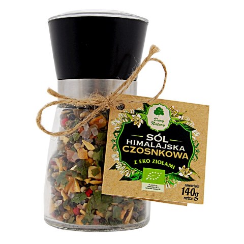 SÓL HIMALAJSKA W MŁYNKU Z BIO ZIOŁAMI CZOSNKOWA 140 g - DARY NATURY SÓL HIMALAJSKA W MŁYNKU Z BIO ZIOŁAMI CZOSNKOWA 140 g - DARY NATURY
