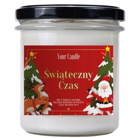 ŚWIECA SOJOWA ZAPACHOWA W SZKLE ŚWIĄTECZNY CZAS 300 ml - YOUR CANDLE (PRODUKT SEZONOWY) ŚWIECA SOJOWA ZAPACHOWA W SZKLE ŚWIĄTECZNY CZAS 300 ml - YOUR CANDLE (PRODUKT SEZONOWY)