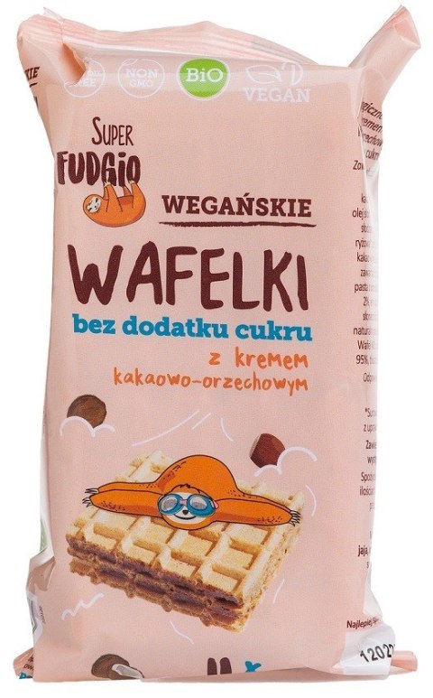 WAFELKI Z KREMEM KAKAOWO - ORZECHOWYM BEZ DODATKU CUKRÓW BIO (4 szt.) 120 g - ME GUSTO (SUPER FUDGIO) WAFELKI Z KREMEM KAKAOWO - ORZECHOWYM BEZ DODATKU CUKRÓW BIO (4 szt.) 120 g - ME GUSTO (SUPER FUDGIO)