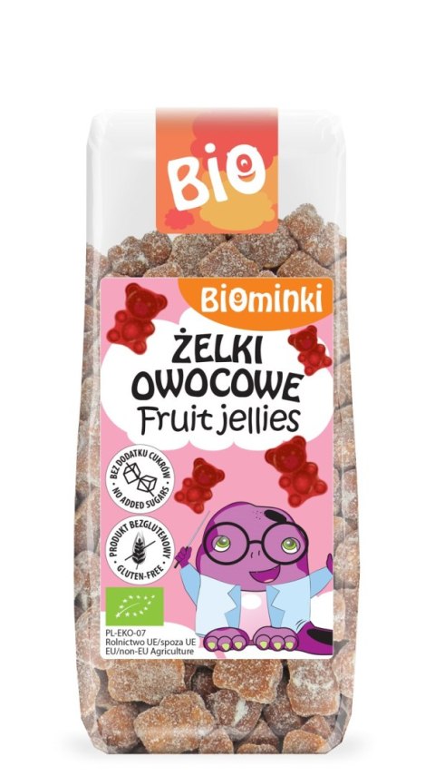 ŻELKI OWOCOWE BEZ DODATKU CUKRÓW BEZGLUTENOWE BIO 150 g - BIOMINKI ŻELKI OWOCOWE BEZ DODATKU CUKRÓW BEZGLUTENOWE BIO 150 g - BIOMINKI