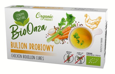 BULION - KOSTKI DROBIOWE BEZ DODATKU CUKRÓW BEZGLUTENOWE BIO (6 x 11 g) 66 g - BIOOAZA BULION - KOSTKI DROBIOWE BEZ DODATKU CUKRÓW BEZGLUTENOWE BIO (6 x 11 g) 66 g - BIOOAZA