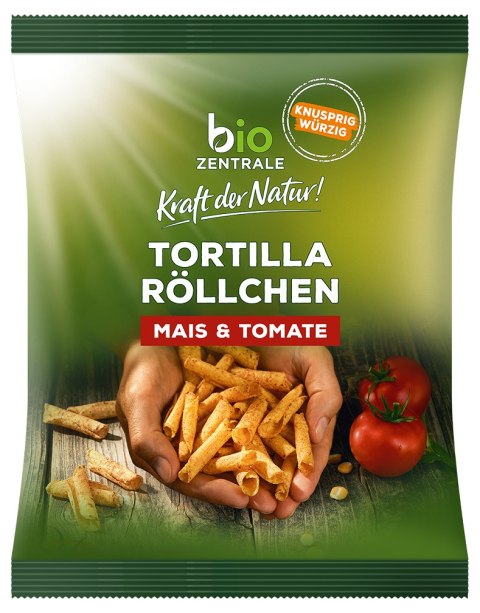 CHIPSY TORTILLA RURKA POMIDOROWE BEZGLUTENOWE BIO 125 g - BIO ZENTRALE CHIPSY TORTILLA RURKA POMIDOROWE BEZGLUTENOWE BIO 125 g - BIO ZENTRALE