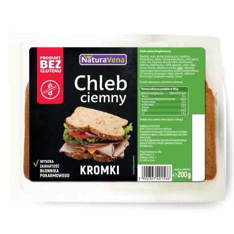 CHLEB CIEMNY BEZGLUTENOWY 200 g - NATURAVENA CHLEB CIEMNY BEZGLUTENOWY 200 g - NATURAVENA