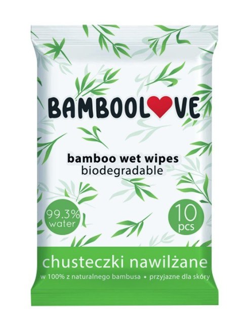 CHUSTECZKI BAMBUSOWE NAWILŻANE 10 szt. - BAMBOOLOVE CHUSTECZKI BAMBUSOWE NAWILŻANE 10 szt. - BAMBOOLOVE