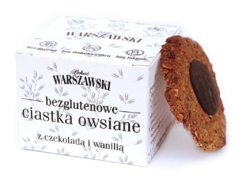 CIASTKA OWSIANE Z CZEKOLADĄ I WANILIĄ BEZGLUTENOWE 150 g - ŁAKOĆ WARSZAWSKI CIASTKA OWSIANE Z CZEKOLADĄ I WANILIĄ BEZGLUTENOWE 150 g - ŁAKOĆ WARSZAWSKI