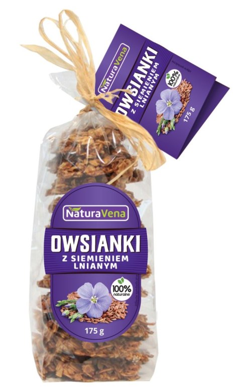 CIASTKA OWSIANKI Z SIEMIENIEM LNIANYM 175 g - NATURAVENA CIASTKA OWSIANKI Z SIEMIENIEM LNIANYM 175 g - NATURAVENA