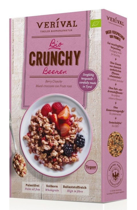 CRUNCHY Z OWOCAMI LEŚNYMI BIO 375 g - VERIVAL CRUNCHY Z OWOCAMI LEŚNYMI BIO 375 g - VERIVAL