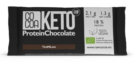 CZEKOLADA PROTEINOWA O SMAKU TIRAMISU KETO BIO 40 g - COCOA CZEKOLADA PROTEINOWA O SMAKU TIRAMISU KETO BIO 40 g - COCOA