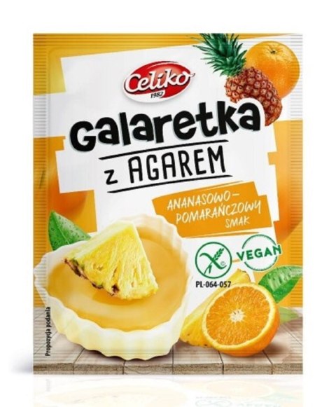 GALARETKA Z AGAREM ANANAS - POMARAŃCZA BEZGLUTENOWA 45 g - CELIKO GALARETKA Z AGAREM ANANAS - POMARAŃCZA BEZGLUTENOWA 45 g - CELIKO