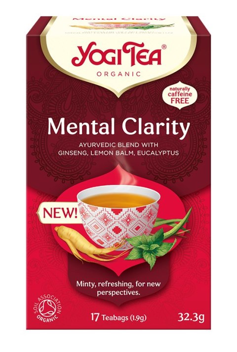 HERBATKA AJURWEDYJSKA JASNOŚĆ UMYSŁU (MENTAL CLARITY) BIO (17 x 1,9 g) 32,3 g - YOGI TEA HERBATKA AJURWEDYJSKA JASNOŚĆ UMYSŁU (MENTAL CLARITY) BIO (17 x 1,9 g) 32,3 g - YOGI TEA