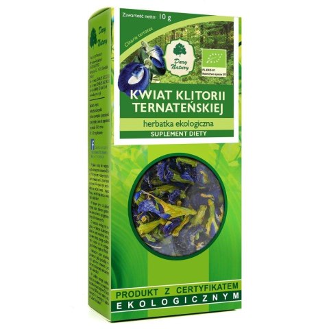 HERBATKA KWIAT KLITORII TERNATEŃSKIEJ BIO 10 g - DARY NATURY HERBATKA KWIAT KLITORII TERNATEŃSKIEJ BIO 10 g - DARY NATURY