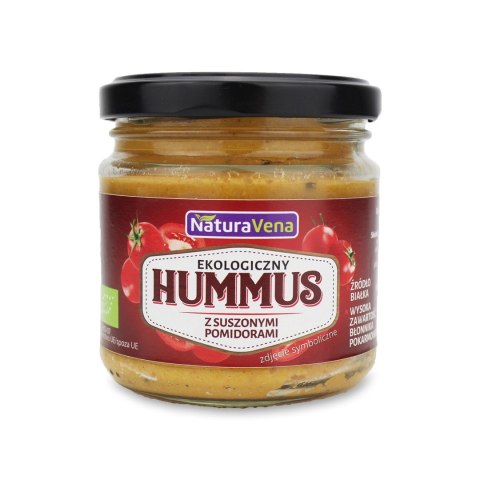 HUMMUS Z SUSZONYMI POMIDORAMI BIO 185 g - NATURAVENA HUMMUS Z SUSZONYMI POMIDORAMI BIO 185 g - NATURAVENA