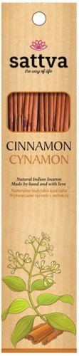 KADZIDŁO INDYJSKIE CYNAMON (15 szt.) 30 g - SATTVA (WELLNESS) KADZIDŁO INDYJSKIE CYNAMON (15 szt.) 30 g - SATTVA (WELLNESS)