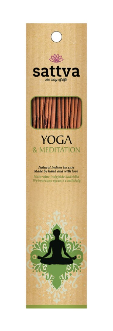 KADZIDŁO INDYJSKIE JOGA I MEDYTACJA (15 szt.) 30 g - SATTVA (WELLNESS) KADZIDŁO INDYJSKIE JOGA I MEDYTACJA (15 szt.) 30 g - SATTVA (WELLNESS)