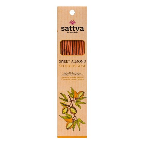 KADZIDŁO INDYJSKIE SŁODKI MIGDAŁ (15 szt.) 30 g - SATTVA (WELLNESS) KADZIDŁO INDYJSKIE SŁODKI MIGDAŁ (15 szt.) 30 g - SATTVA (WELLNESS)