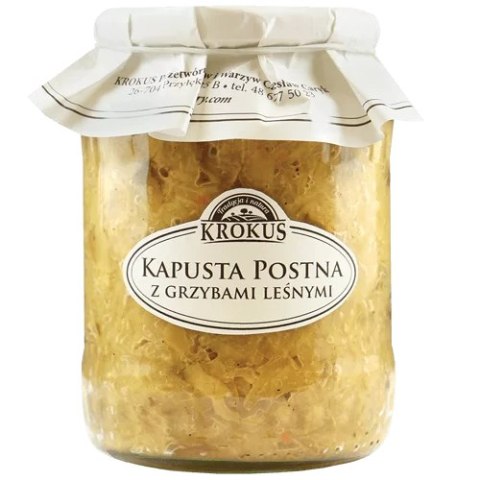 KAPUSTA KISZONA POSTNA Z GRZYBAMI LEŚNYMI 670 g - KROKUS KAPUSTA KISZONA POSTNA Z GRZYBAMI LEŚNYMI 670 g - KROKUS