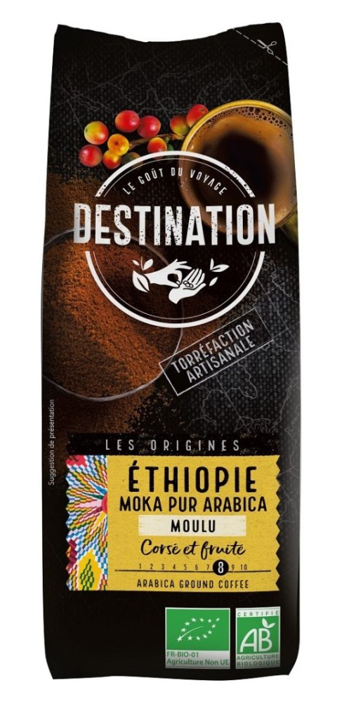 KAWA MIELONA ARABICA 100 % ETIOPIA FAIR FOR LIFE BIO 250 g - DESTINATION KAWA MIELONA ARABICA 100 % ETIOPIA FAIR FOR LIFE BIO 250 g - DESTINATION