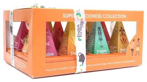 KOLEKCJA HERBATEK OWOCOWO - ZIOŁOWYCH BIO PIRAMIDKI (SUPER GOODNESS - 6 SMAKÓW) (12 x 2 g) 24 g - ENGLISH TEA SHOP KOLEKCJA HERBATEK OWOCOWO - ZIOŁOWYCH BIO PIRAMIDKI (SUPER GOODNESS - 6 SMAKÓW) (12 x 2 g) 24 g - ENGLISH TEA SHOP