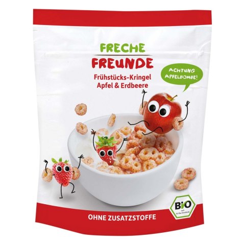 KÓŁKA ZBOŻOWE JABŁKO - TRUSKAWKA OD 1 ROKU BIO 125 g - FRECHE FREUNDE KÓŁKA ZBOŻOWE JABŁKO - TRUSKAWKA OD 1 ROKU BIO 125 g - FRECHE FREUNDE