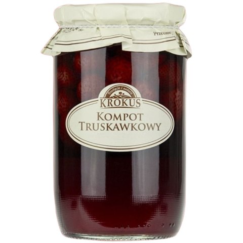 KOMPOT TRUSKAWKOWY 640 g (260 g) - KROKUS KOMPOT TRUSKAWKOWY 640 g (260 g) - KROKUS