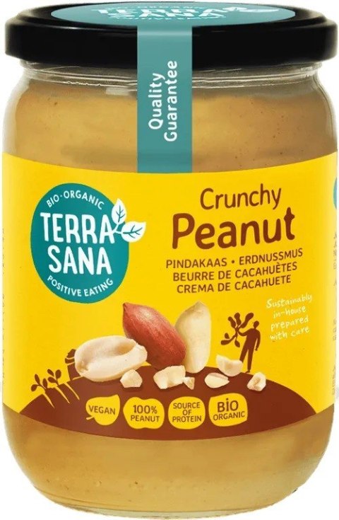 KREM Z PRAŻONYCH ORZESZKÓW ZIEMNYCH CRUNCHY BIO 500 g - TERRASANA KREM Z PRAŻONYCH ORZESZKÓW ZIEMNYCH CRUNCHY BIO 500 g - TERRASANA