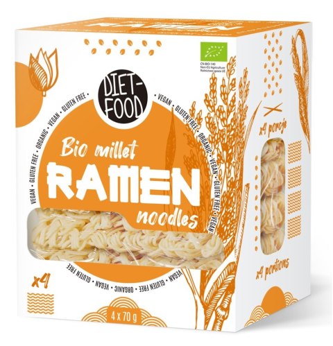 MAKARON (JAGLANY) RAMEN BEZGLUTENOWY BIO 280 g - DIET-FOOD MAKARON (JAGLANY) RAMEN BEZGLUTENOWY BIO 280 g - DIET-FOOD