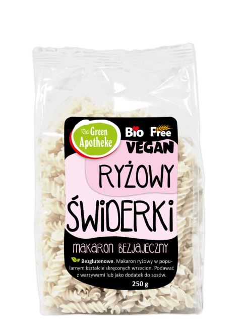 MAKARON (RYŻOWY) ŚWIDERKI FUSILLI BEZGLUTENOWY BIO 250 g - APOTHEKE MAKARON (RYŻOWY) ŚWIDERKI FUSILLI BEZGLUTENOWY BIO 250 g - APOTHEKE
